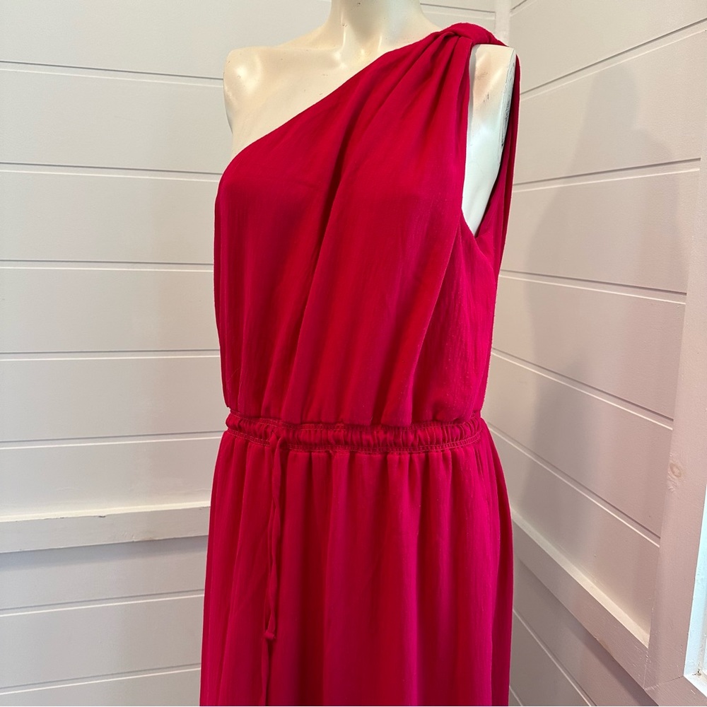 Cerise XL Fuschia Max Studio one shoulder Maxi Dress